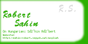 robert sahin business card